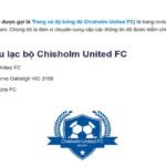 Chisholm United FC có phải Trang cá độ bóng đá Chisholm United FC không?